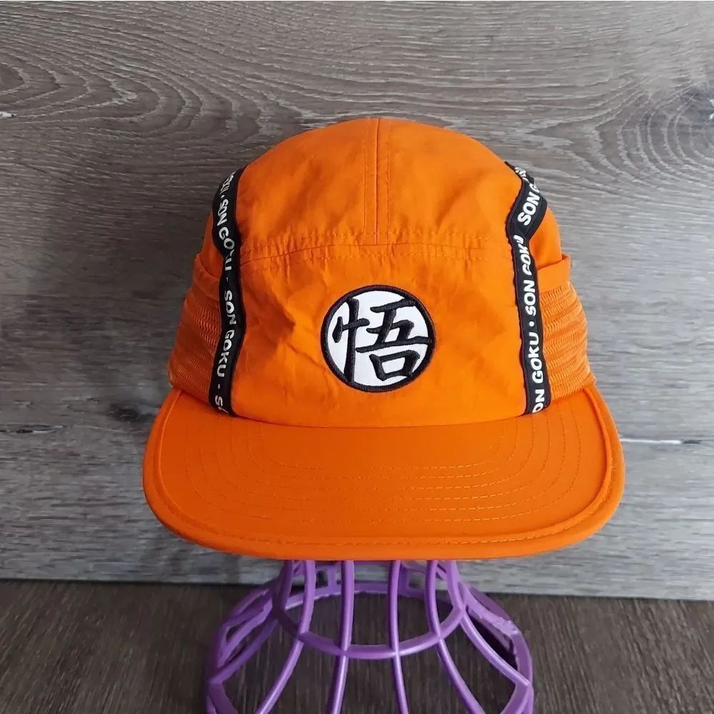 Dragon Ball Z Orange 5 Panel Son Goku Cap with Black Straps